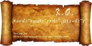 Kerékgyártó Olivér névjegykártya