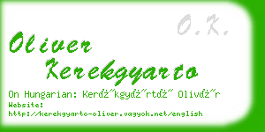 oliver kerekgyarto business card